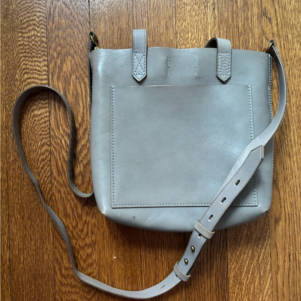 Madewell Gray Leather Crossbody Bag
